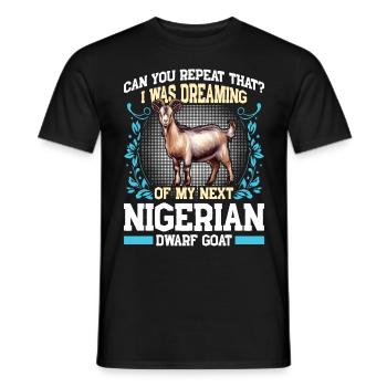 Goat lovers, Nigerian pygmy goats - Men's T-Shirt - black - Front - AI Model Male 178 light (178cm)