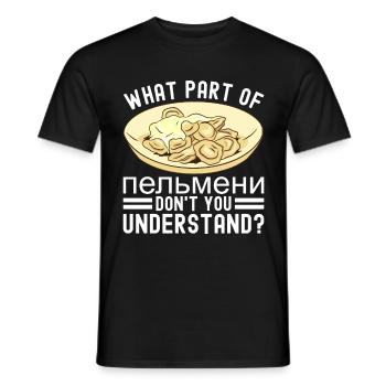 Pelmeni Cuisine russe - T-shirt homme - noir - Devant - AI Model Male 178 light (178cm)