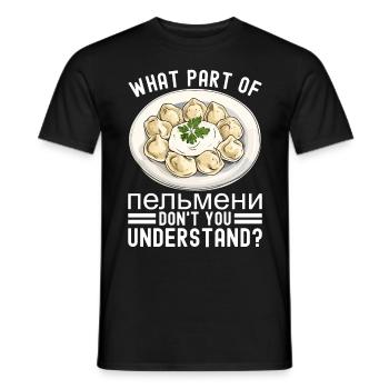 Pelmeni Cuisine russe - T-shirt homme - noir - Devant - AI Model Male 178 light (178cm)