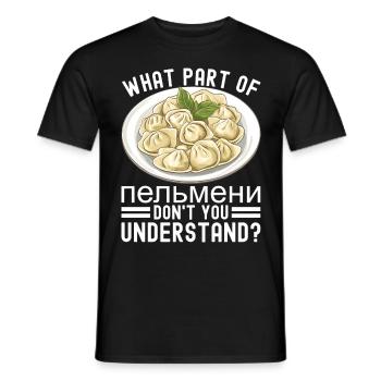 Pelmeni Russian Cuisine - Men's T-Shirt - black - Front - AI Model Male 178 light (178cm)