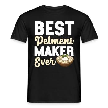 Pelmeni Cuisine russe - T-shirt homme - noir - Devant - AI Model Male 178 light (178cm)