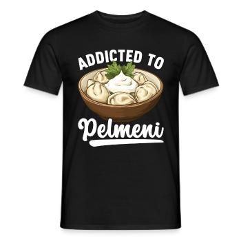 Pelmeni Russian Cuisine - Men's T-Shirt - black - Front - AI Model Male 178 light (178cm)