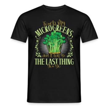 Micro-pousses Micro-pousses - T-shirt homme - noir - Devant - AI Model Male 178 light (178cm)