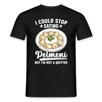 Pelmeni Russian Cuisine - Men's T-Shirt - black - Front - AI Model Male 178 light (178cm)