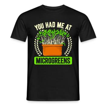 Micro-pousses Micro-pousses - T-shirt homme - noir - Devant - AI Model Male 178 light (178cm)
