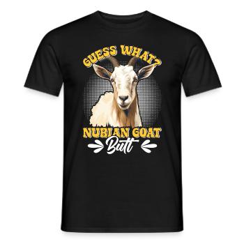 Chèvre Nubienne, éleveur de chèvres - T-shirt homme - noir - Devant - AI Model Male 178 light (178cm)