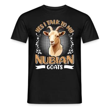Chèvre Nubienne, éleveur de chèvres - T-shirt homme - noir - Devant - AI Model Male 178 light (178cm)