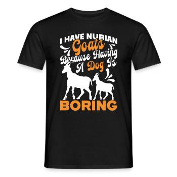 Chèvre Nubienne, éleveur de chèvres - T-shirt homme - noir - Devant - AI Model Male 178 light (178cm)
