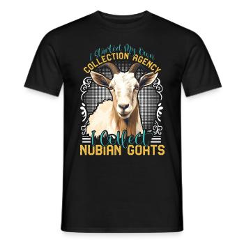 Chèvre Nubienne, éleveur de chèvres - T-shirt homme - noir - Devant - AI Model Male 178 light (178cm)