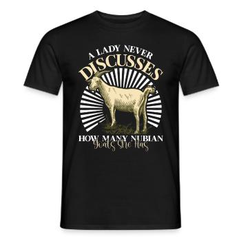 Chèvre Nubienne, éleveur de chèvres - T-shirt homme - noir - Devant - AI Model Male 178 light (178cm)