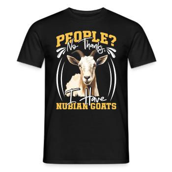 Chèvre Nubienne, éleveur de chèvres - T-shirt homme - noir - Devant - AI Model Male 178 light (178cm)