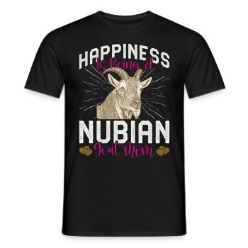 Chèvre Nubienne, éleveur de chèvres - T-shirt homme - noir - Devant - AI Model Male 178 light (178cm)