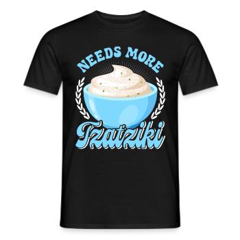 Griechische Brot Zwiebeln Pita Tomaten Tzatziki - Männer T-Shirt - Schwarz - Vorne - AI Model Male 178 light (178cm)