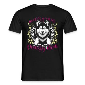 Dog saying dog dog - Men's T-Shirt - black - Front - AI Model Male 178 light (178cm)