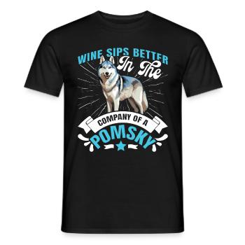 Dog saying dog dog - Men's T-Shirt - black - Front - AI Model Male 178 light (178cm)