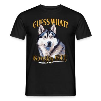 Dog saying dog dog - Men's T-Shirt - black - Front - AI Model Male 178 light (178cm)