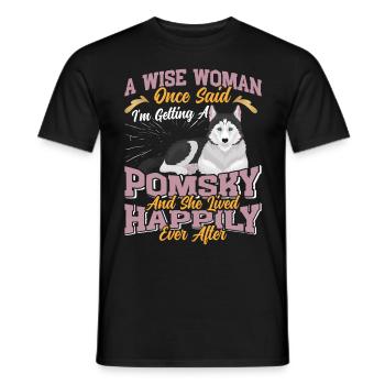 Dog saying dog dog - Men's T-Shirt - black - Front - AI Model Male 178 light (178cm)