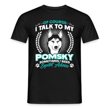 Dog saying dog dog - Men's T-Shirt - black - Front - AI Model Male 178 light (178cm)