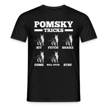 Dog saying dog dog - Men's T-Shirt - black - Front - AI Model Male 178 light (178cm)