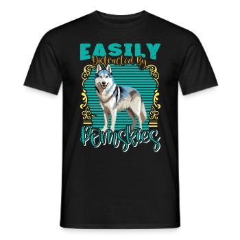 Dog saying dog dog - Men's T-Shirt - black - Front - AI Model Male 178 light (178cm)