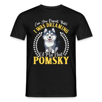 Dog saying dog dog - Men's T-Shirt - black - Front - AI Model Male 178 light (178cm)
