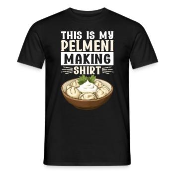 Pelmeni Cuisine russe - T-shirt homme - noir - Devant - AI Model Male 178 light (178cm)