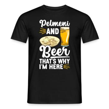Pelmeni Cuisine russe - T-shirt homme - noir - Devant - AI Model Male 178 light (178cm)