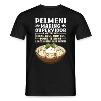 Pelmeni Cuisine russe - T-shirt homme - noir - Devant - AI Model Male 178 light (178cm)