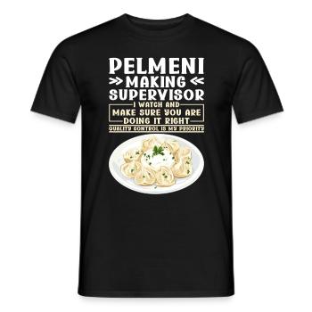 Pelmeni Cuisine russe - T-shirt homme - noir - Devant - AI Model Male 178 light (178cm)