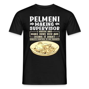 Pelmeni Cuisine russe - T-shirt homme - noir - Devant - AI Model Male 178 light (178cm)
