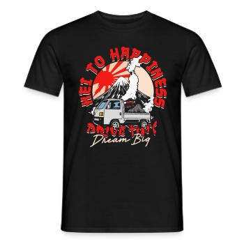 Kei Truck Kei To Happiness Conduire Tiny Dream Big - T-shirt homme - noir - Devant - AI Model Male 178 light (178cm)