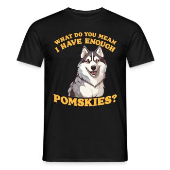 Dog saying dog dog - Men's T-Shirt - black - Front - AI Model Male 178 light (178cm)