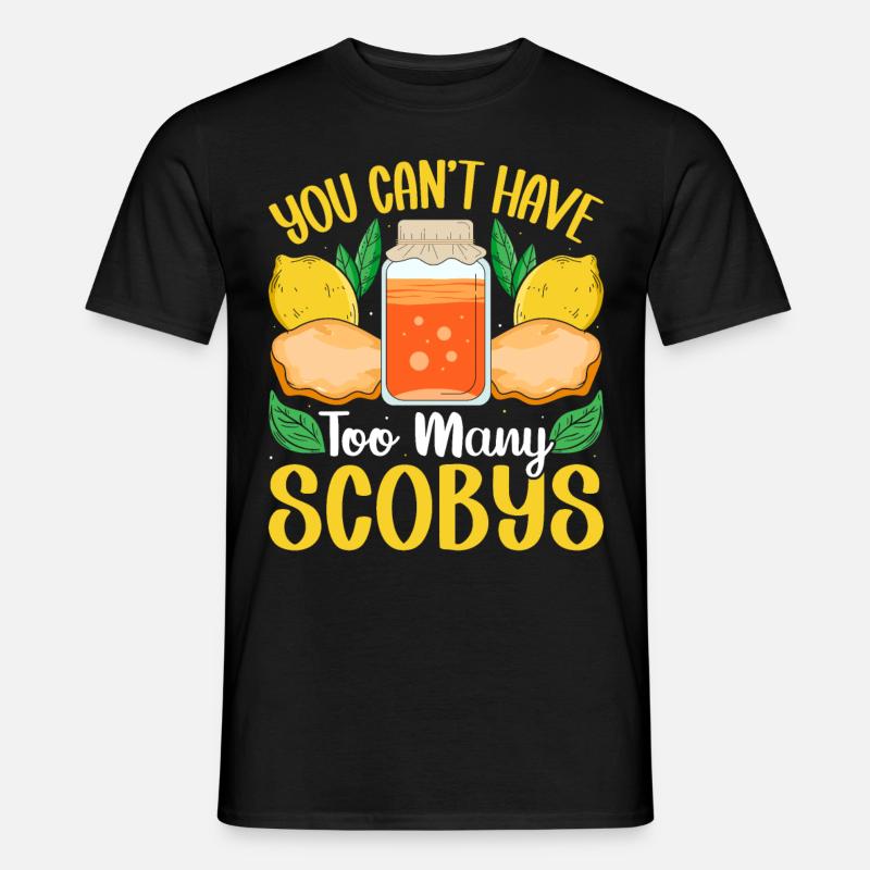 Kombucha Scoby fermented drinks - Männer T-Shirt - Schwarz