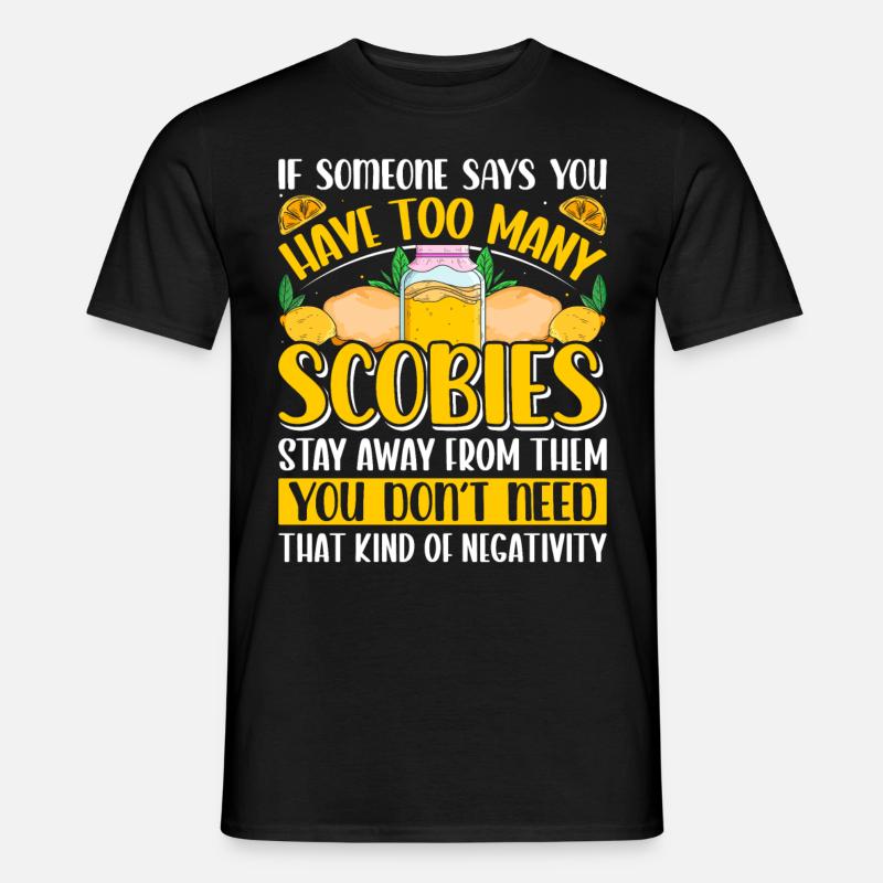Kombucha Scoby fermented drinks - Männer T-Shirt - Schwarz