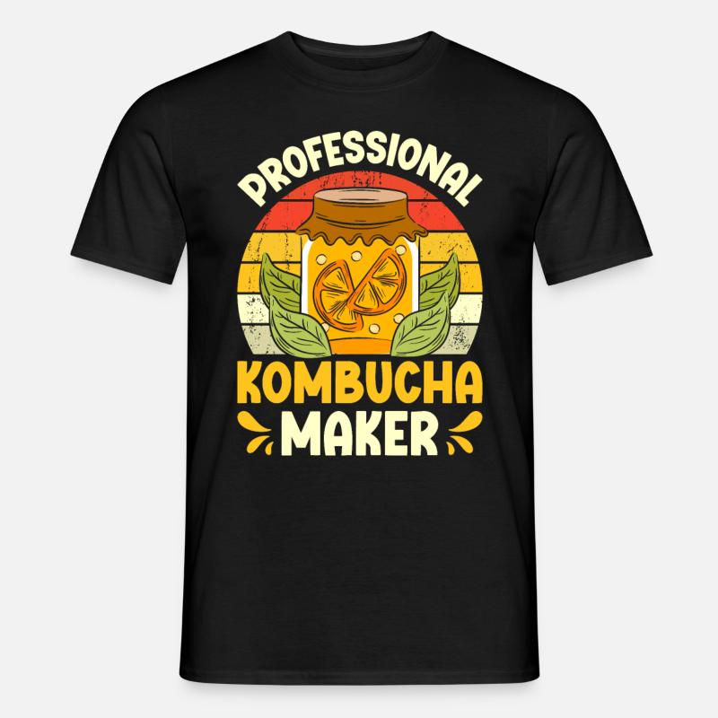 Kombucha Scoby fermented drinks - Men’s T-shirt - black