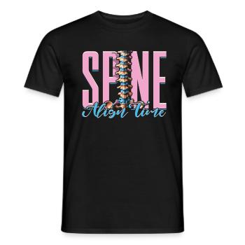 Chiropractor Physical Therapist Spine Align Time - Men's T-Shirt - black - Front - AI Model Male 178 light (178cm)