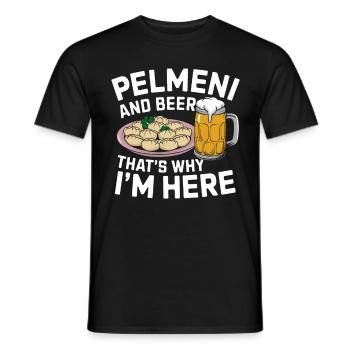 Pelmeni Cuisine russe - T-shirt homme - noir - Devant - AI Model Male 178 light (178cm)