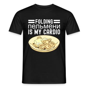 Pelmeni Russian Cuisine - Men's T-Shirt - black - Front - AI Model Male 178 light (178cm)