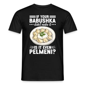 Pelmeni Russische Küche - Männer T-Shirt - Schwarz - Vorne - AI Model Male 178 light (178cm)