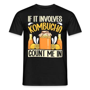 Boissons fermentées Kombucha Scoby - T-shirt homme - noir - Devant - AI Model Male 178 light (178cm)