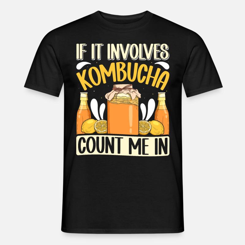 Kombucha Scoby fermented drinks - Männer T-Shirt - Schwarz