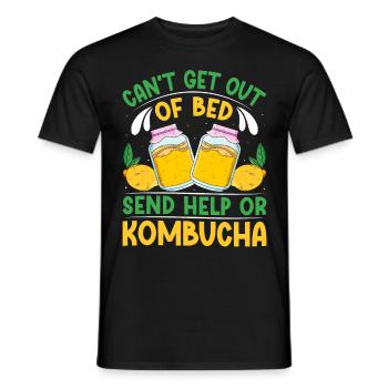 Boissons fermentées Kombucha Scoby - T-shirt homme - noir - Devant - AI Model Male 178 light (178cm)