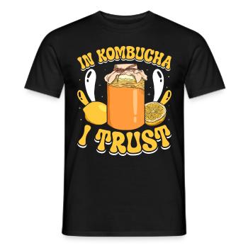 Boissons fermentées Kombucha Scoby - T-shirt homme - noir - Devant - AI Model Male 178 light (178cm)
