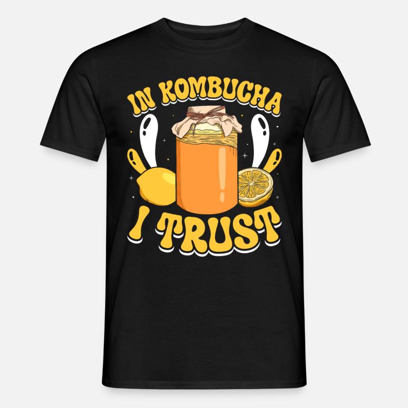 Kombucha Scoby fermented drinks - Männer T-Shirt - Schwarz