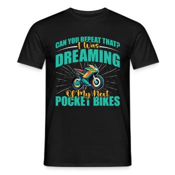 Pocketbike, Pocket Bike, moto - T-shirt homme - noir - Devant - AI Model Male 178 light (178cm)