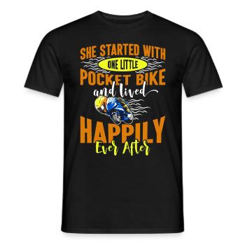 Pocketbike, Pocket Bike, moto - T-shirt homme - noir - Devant - AI Model Male 178 light (178cm)