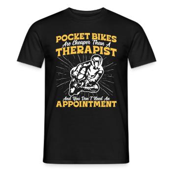 Pocketbike, Pocket Bike, moto - T-shirt homme - noir - Devant - AI Model Male 178 light (178cm)