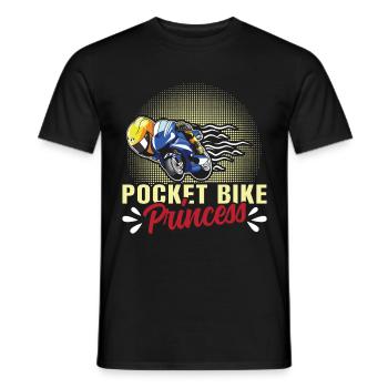 Pocketbike, Pocket Bike, moto - T-shirt homme - noir - Devant - AI Model Male 178 light (178cm)