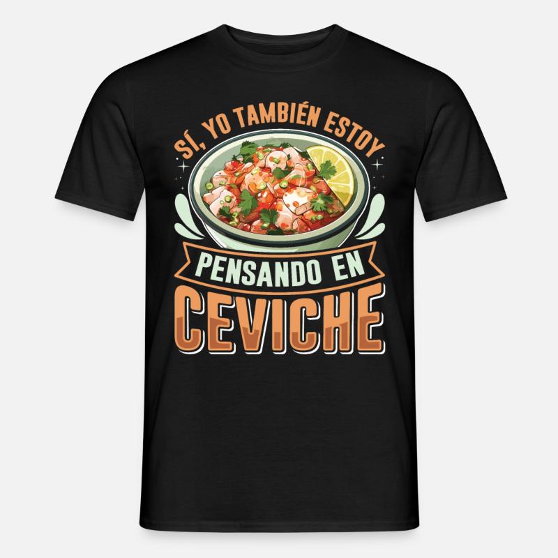 Seafood Peruvian Ceviche - Männer T-Shirt - Schwarz