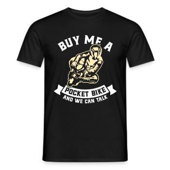 Pocketbike, Pocket Bike, moto - T-shirt homme - noir - Devant - AI Model Male 178 light (178cm)